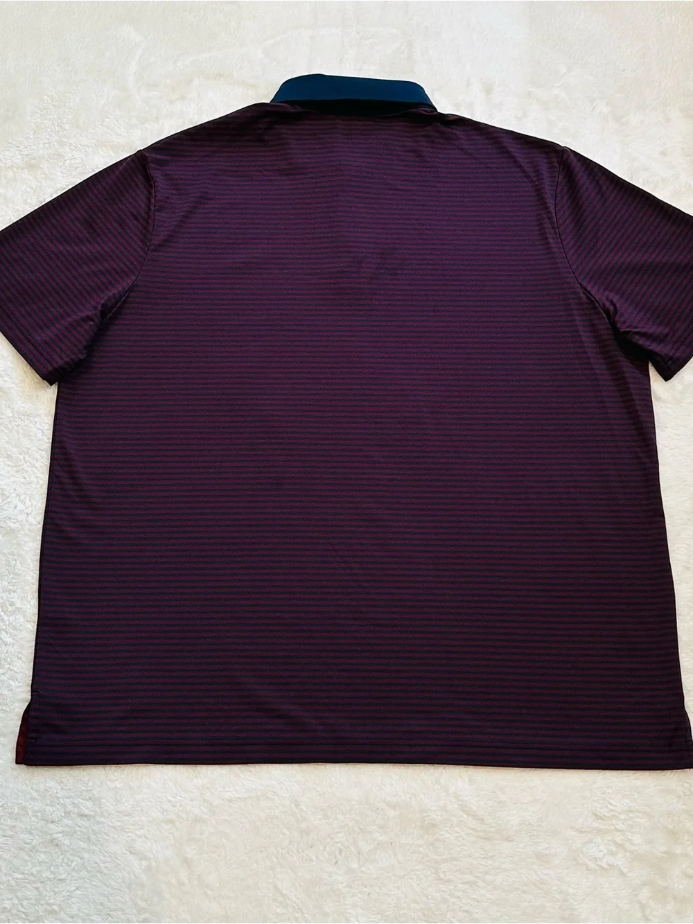 Polo Ralph Lauren Performance Golf Polo Shirt Mens XL Burgundy Navy Stripe